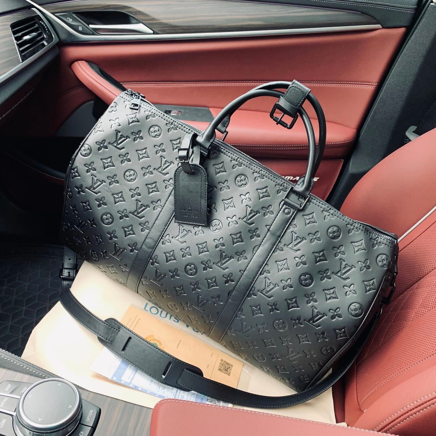 2286 classic black embossed leather travel bag, the same style as celebrities - KakoBuy Spreadsheet