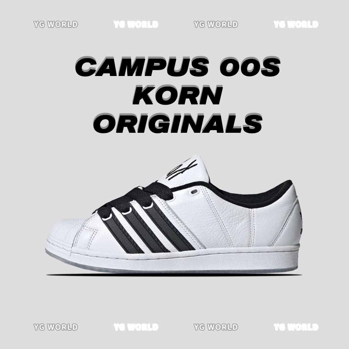 『YG&amp;AD』🍞☘面包鞋新坑Korn联名Campus 00s三叶草originals经典潮流舒适百搭情侣复古低帮板鞋 减震耐磨男女同款休闲鞋 奥利奥黑白IG0792 白黑IG0793 纯原 - KakoBuy Spreadsheet
