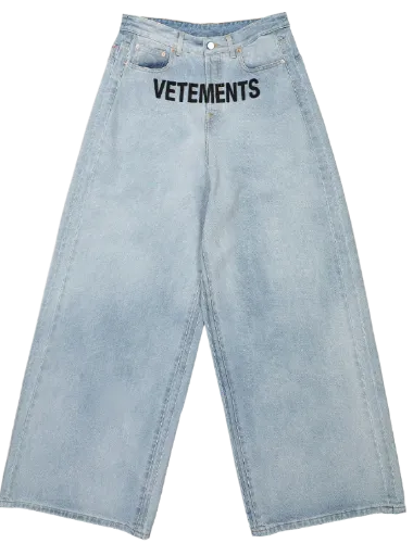 VETEMENTS LOGO BAGGY JEANS